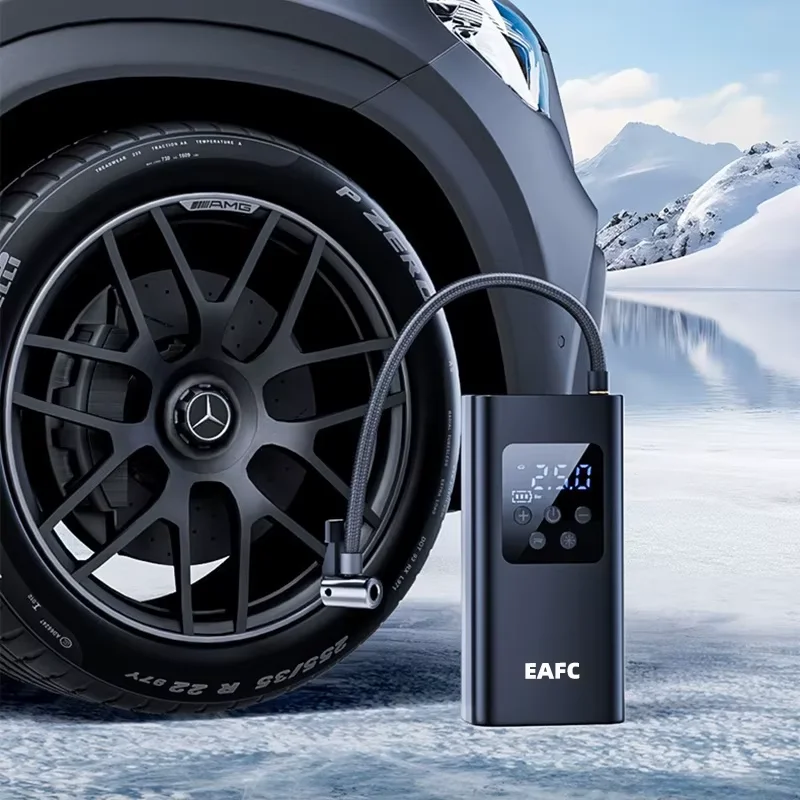 Tragbarer Reifenfüller mit Intelligenter Digitalanzeige Auto-Luftkompressor Kompakte Fahrradreifenpumpe