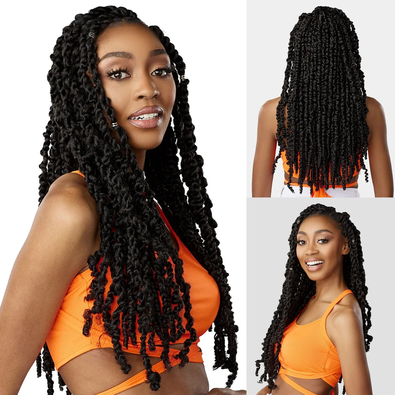 Senssationnel-جدائل الكروشيه المنفوشة ، 20 بوصة ، حجم فاخر ، نسيج ناعم ، تركيب سهل ، 3X