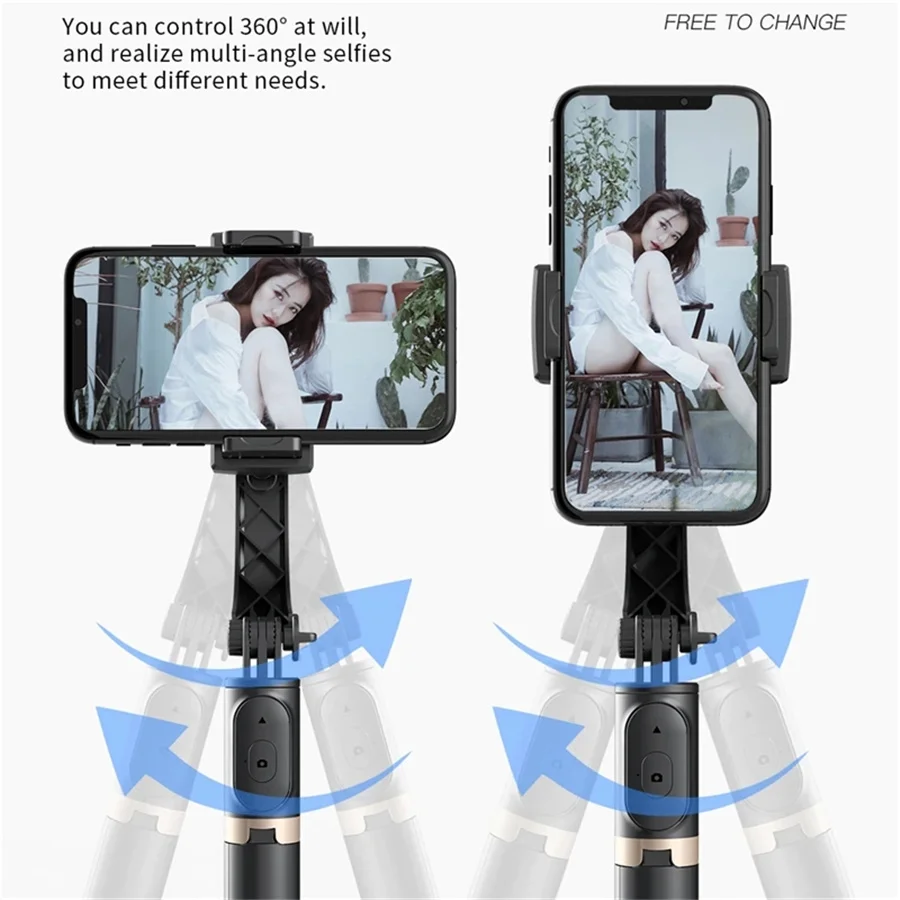2025 new Telescopic Selfie Stick Tripod Monopod Stand Mobile Phone Support Wireless Gimbal Stabilizer For iPhone Android Holder