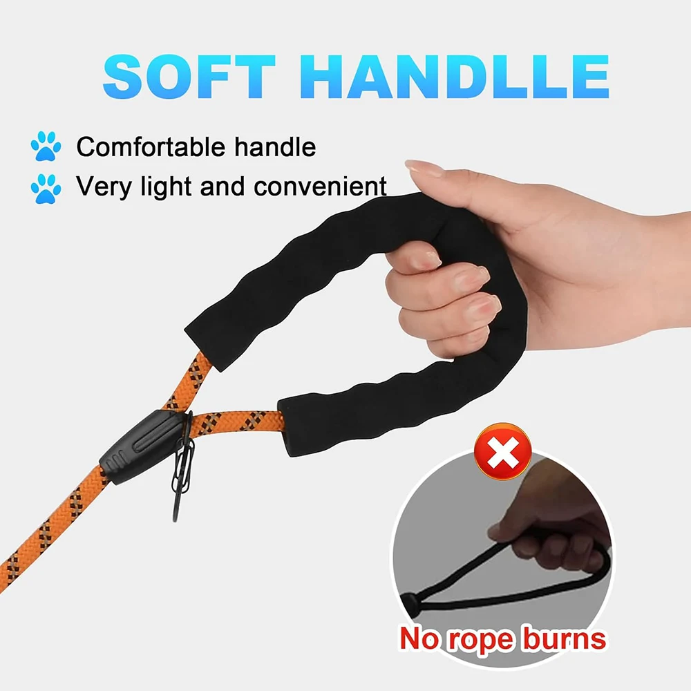 Long Dog Training Lead With Padded Handle For Walking And Training_voghion.com