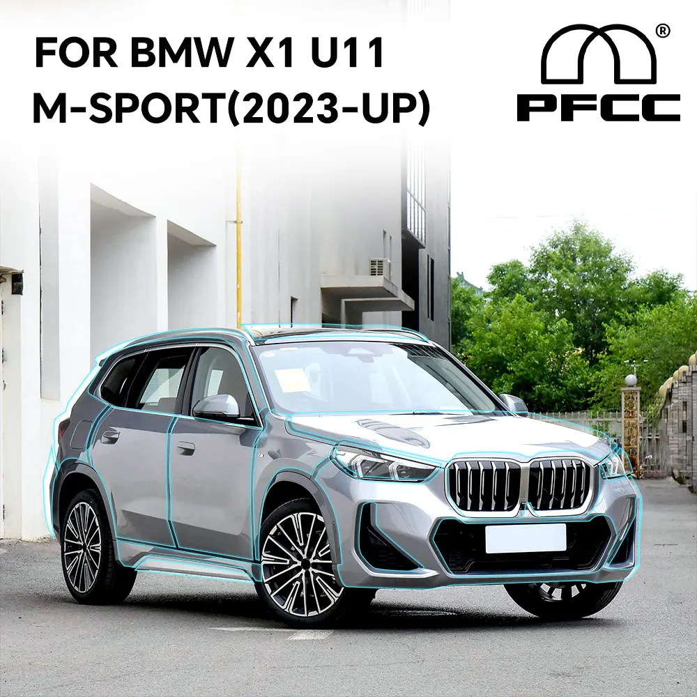 

PFCC Car Paint Protection Film Clear Kit Accessories Transparent Body TPU Original for BMW X1 U11 M Sport 2023 PPF Pre Cut