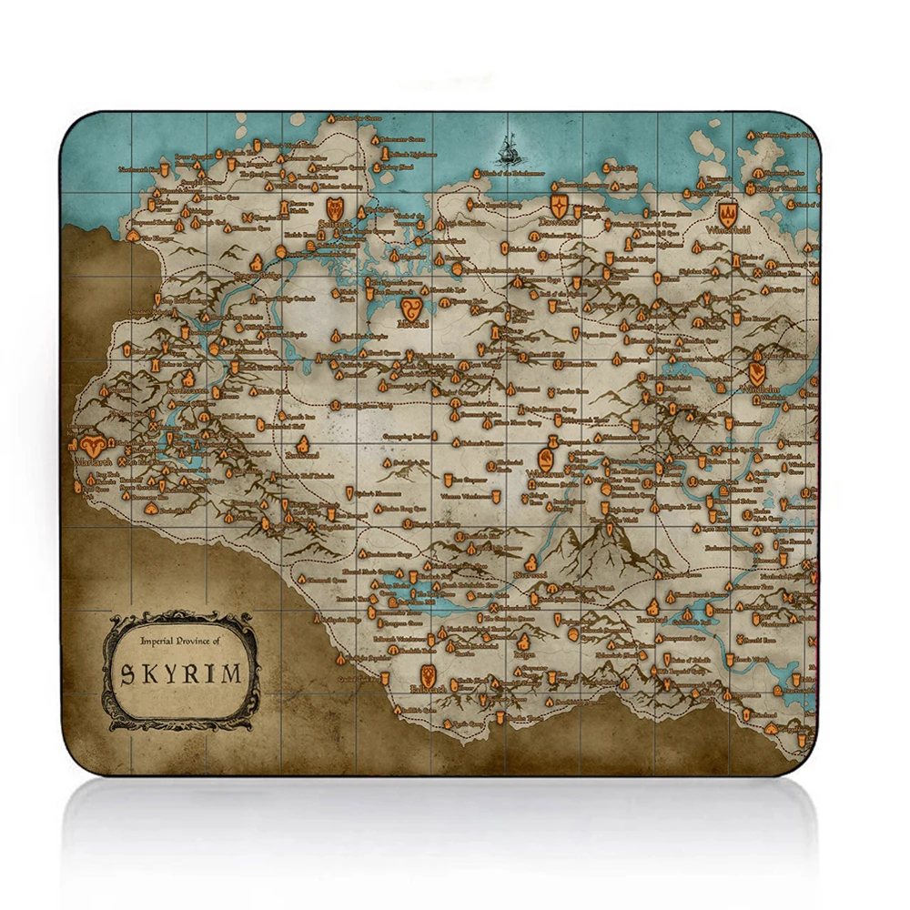 Skyrim Large Gaming Mouse Pad Computer Laptop Mousepad Keyboard Pad Desk Mat PC Gamer Mouse Mat XXL Silicone Office Mausepad