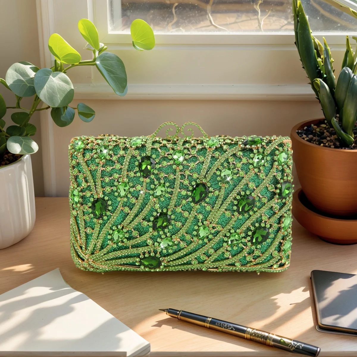

Ослепительный женский клатч с кристаллами, кошелек с морскими водорослями, вечерняя сумка со стразами, сумка на плечо с цепочкой для свадьбы, выпускного вечера