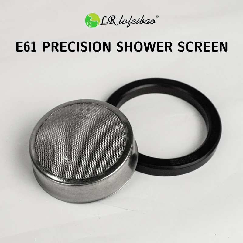 LRlufeibao E61 Precision Shower Screen with 8mm Silicone Gasket Fit to 58mm Coffee handle Portafilter for Coffee  Accessories