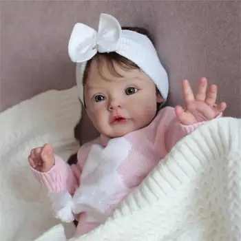 Cute sue-sue 45cm Bebé reborn dolls handmade painted princess baby dolls with rooted hair dolls Muñecas Para Niñas