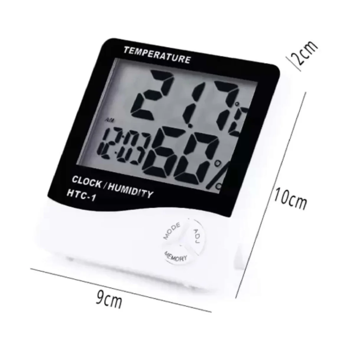 Digital Thermometer And Higrometer For Air Humidity Measurement With Digital Clock