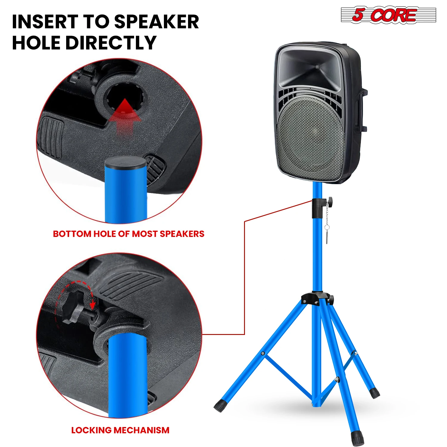 Soporte de Altavoz de 5 Núcleo - Speaker Stand Tripod reseña y precio