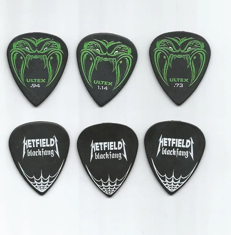 Dunlop Hetfield Black Fang Pick Plectrum Mediator Designed for James Hetfield Made from Ultex material