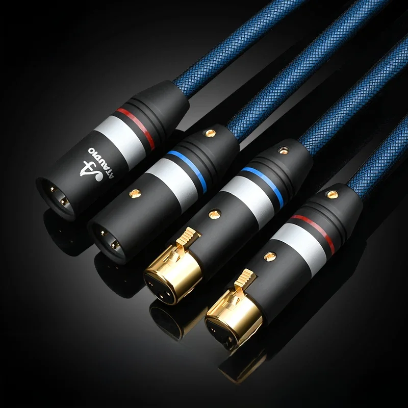 Kabel HIFI XLR OCC posrebrzany 2XLR zbalansowany kabel XLR męski na żeński do mikrofonu pojemnościowego — zdjęcie produktu 7