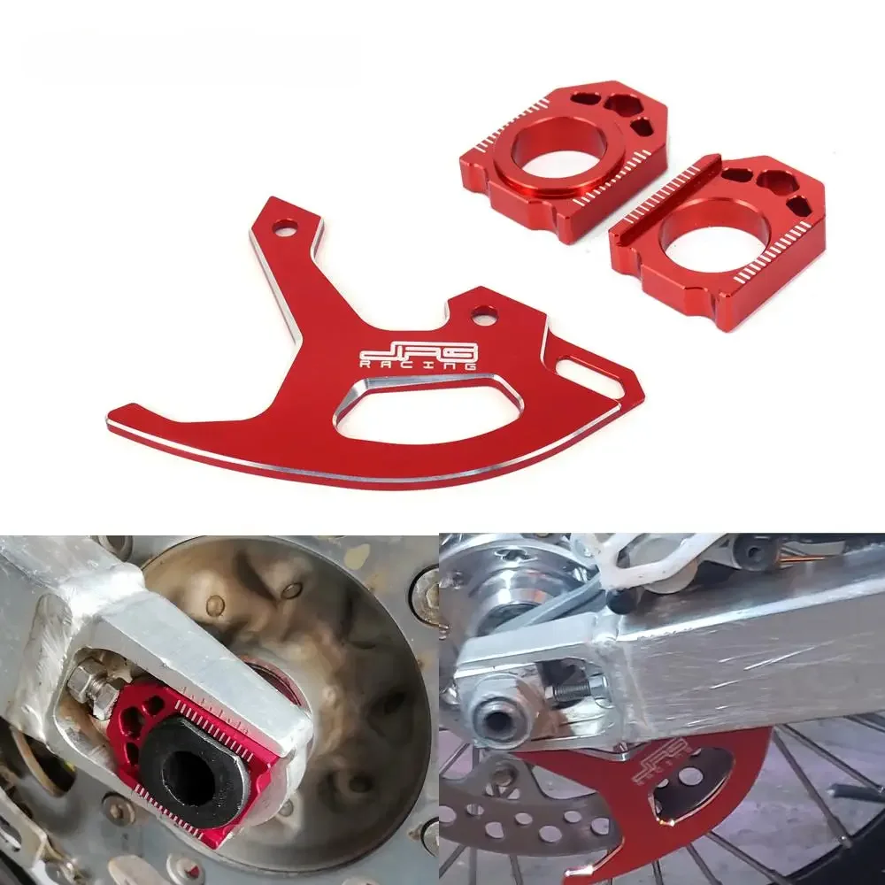 Osłona tarczy hamulcowej tylnej, napinacz łańcucha, blok osi do Honda CR125R CR250R CRF250R CRF250X CRF450R CRF450X CRF 250 450 R X — zdjęcie 2