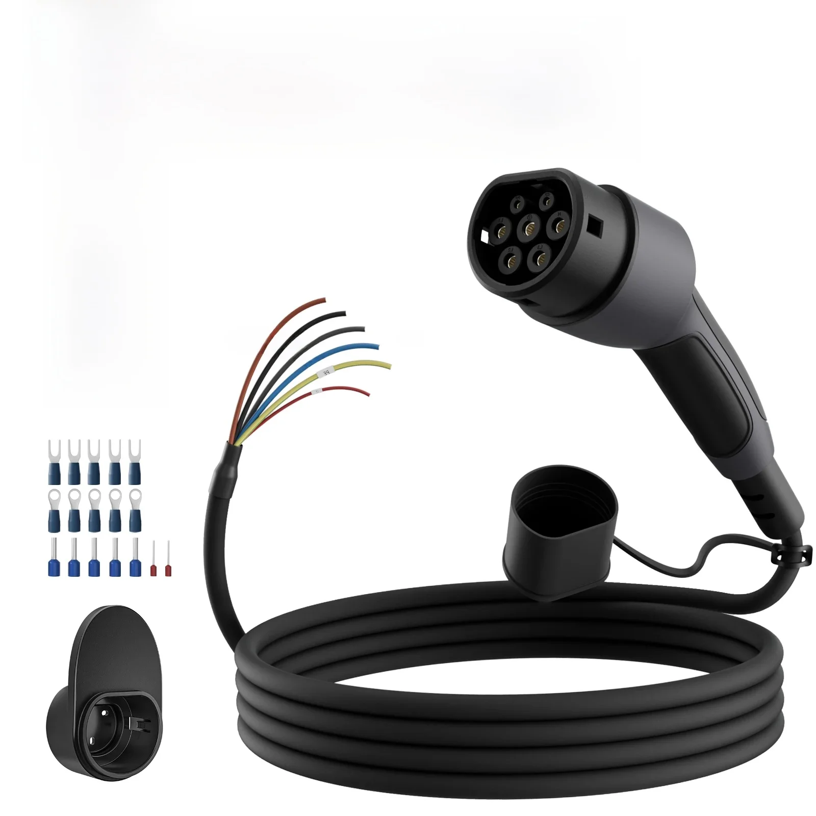 dé Type 2 EV Car Charging Cable to Open End Wire 11kW 3phase 32A 5m 7.5m 10m 15m Extension Cable for Charging Station IP55