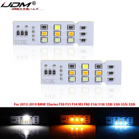 IJDM 업그레이드 된 LED 대시 풋 웰 앰비언트 조명, 2012-2019 BMW 3 시리즈 F30 F31 F34 M3 F80 316i 318i 328i 330i 335i 320