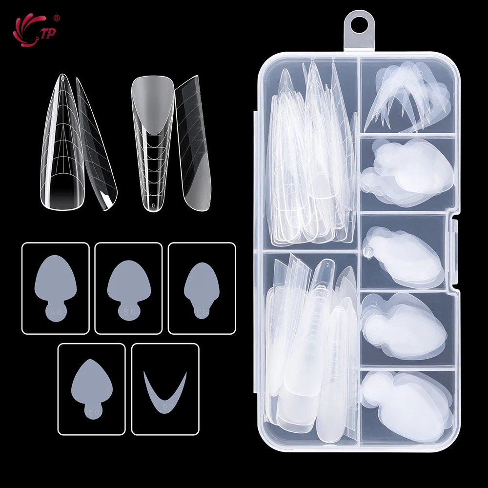 108pcs French Line Sticker Nail Dual Forms For Poly Nails Gel Quick Extension Building Mold Top Form For Nail