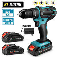 520N.M Electric Impact Drill 10mm Cordless Drill Electric Screwdriver DIY Driver Power Tool for Makita 18V Battery