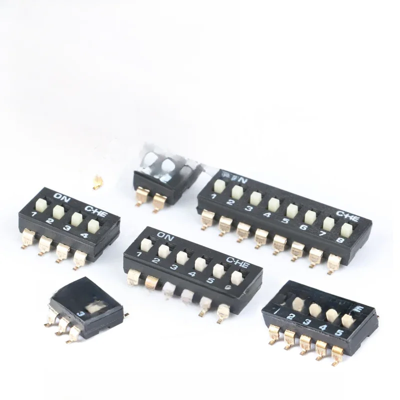 10 teile/los Rutsche Typ SMT SMD Dip Schalter, 2,54mm Pitch 2 Reihe 4 Pin 2 Position / 8 pin 4 Position / 16 pin 8 Position