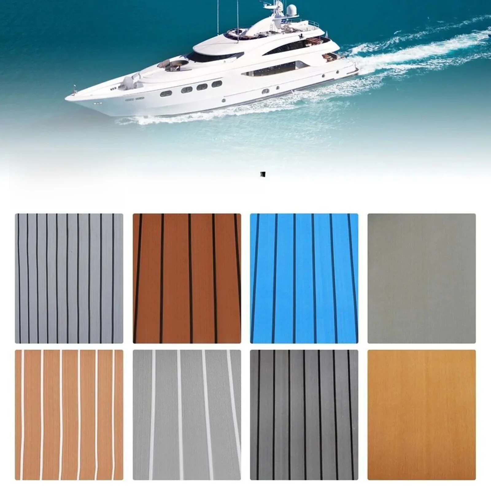 94,5 "x 35,4" EVA Antislipmat Schuim Boot Terrasplanken Antislip Zelfklevende Dek Boot Vloermat Knipbaar - afbeelding 2