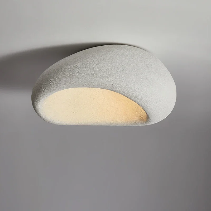 Nordic Minimalista Wabi-Sabi Vento Lâmpadas LED teto, Lustre, Lustre, Sala de estar, Sala de jantar,