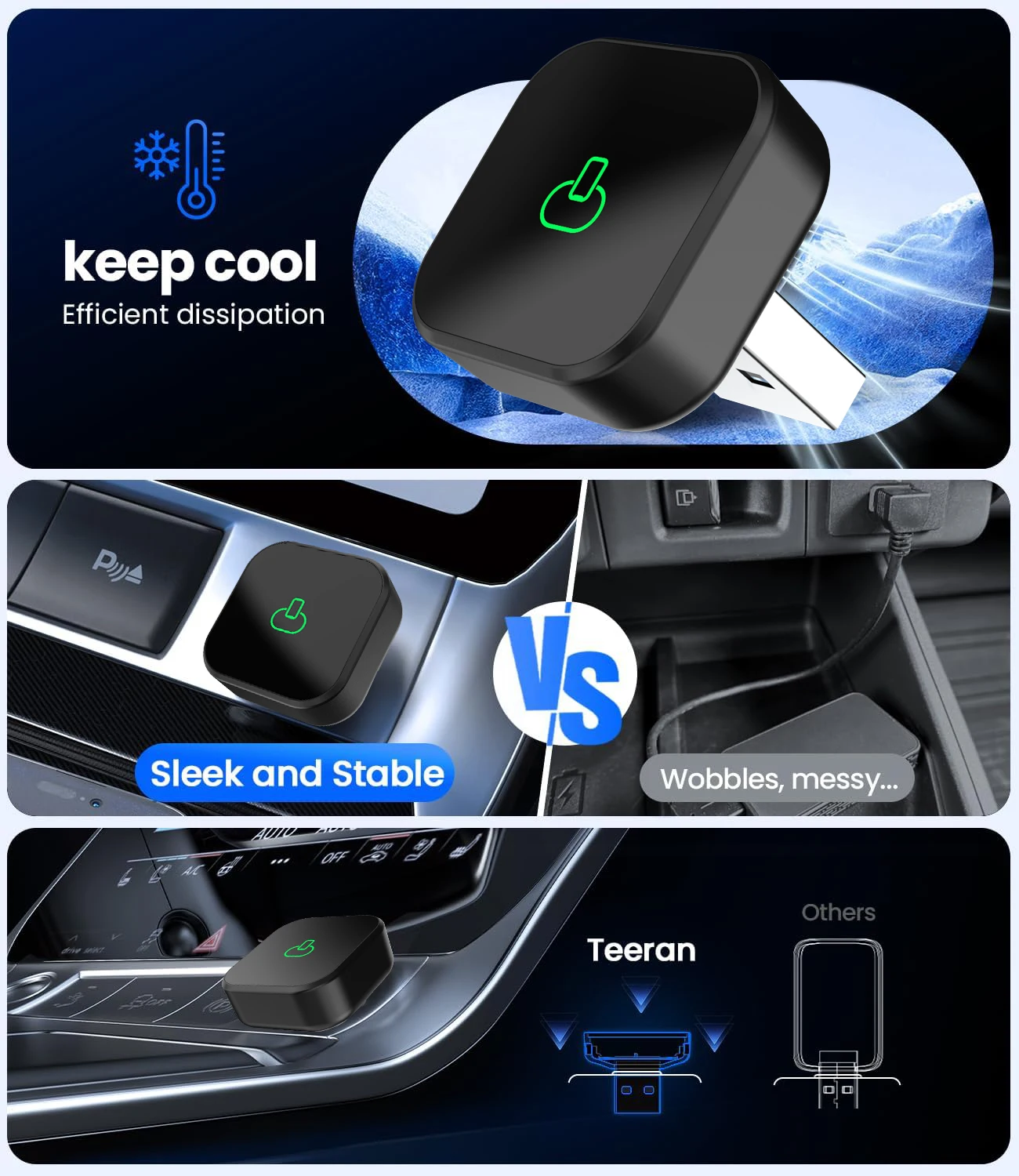 2026 2in1 Wireless CarPlay Android Auto Wireless Adapter Mini Box Plug and Play Connect Universal for Nissan Wireless Adapter