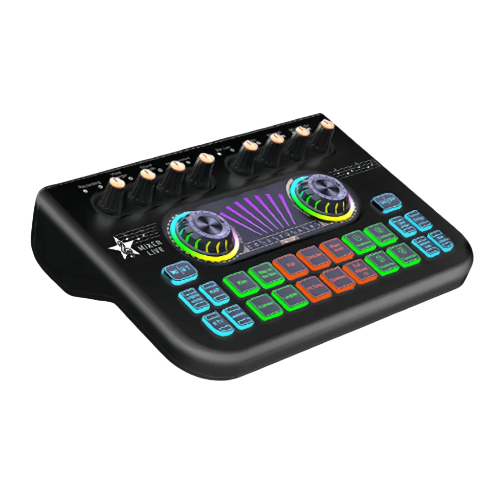 

Аудиоинтерфейс X3, DJ-микшер, микшер звуковой карты, 14-эффектный микшер для подкастов для записи телефона на ПК, прямая трансляция, игры