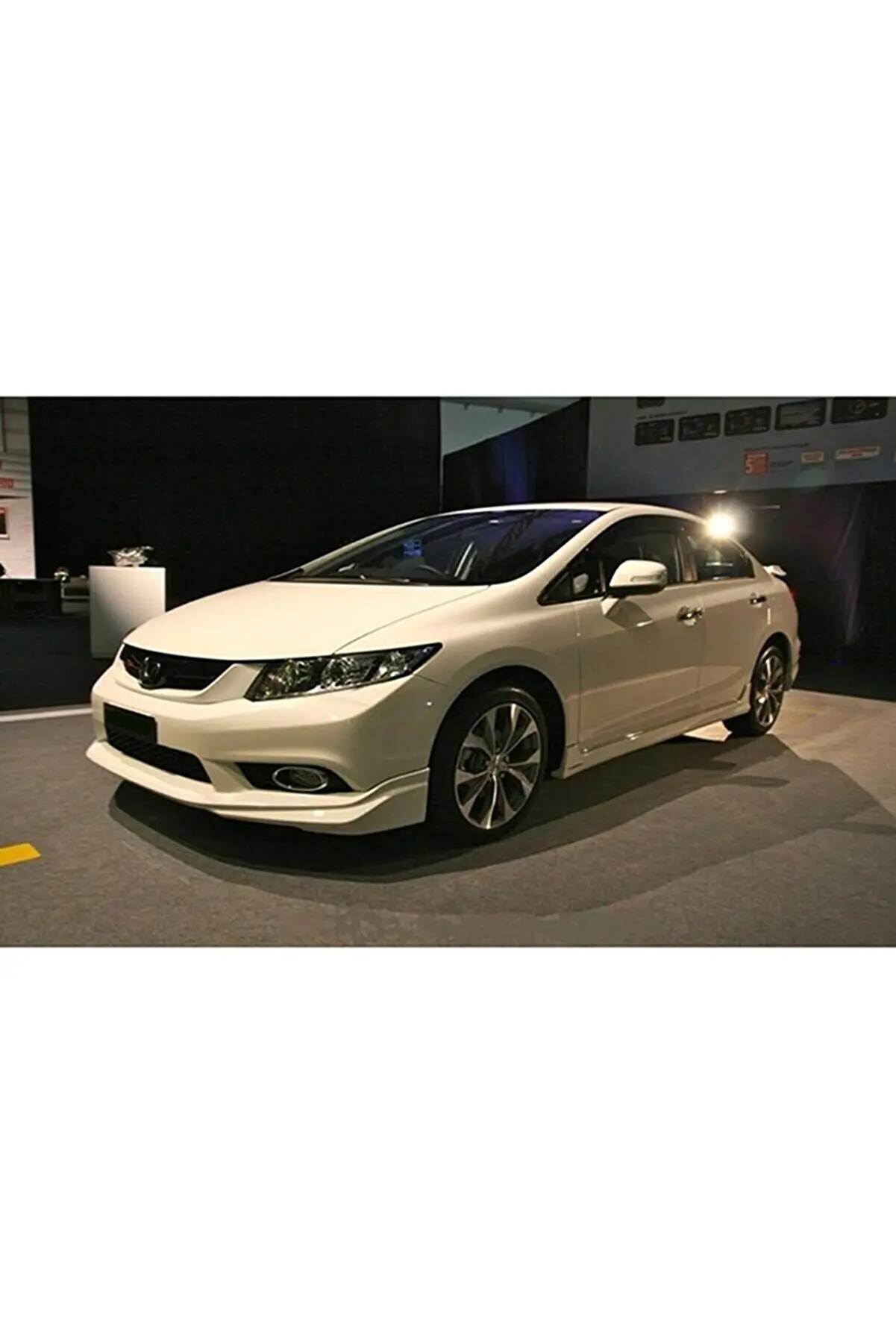 For Honda Civic Fb7 Modulo Front Lip 2012 2013 2014 2015 2016 Compatible Abs Plastic - Radio Battery Side Skirts Spoiler