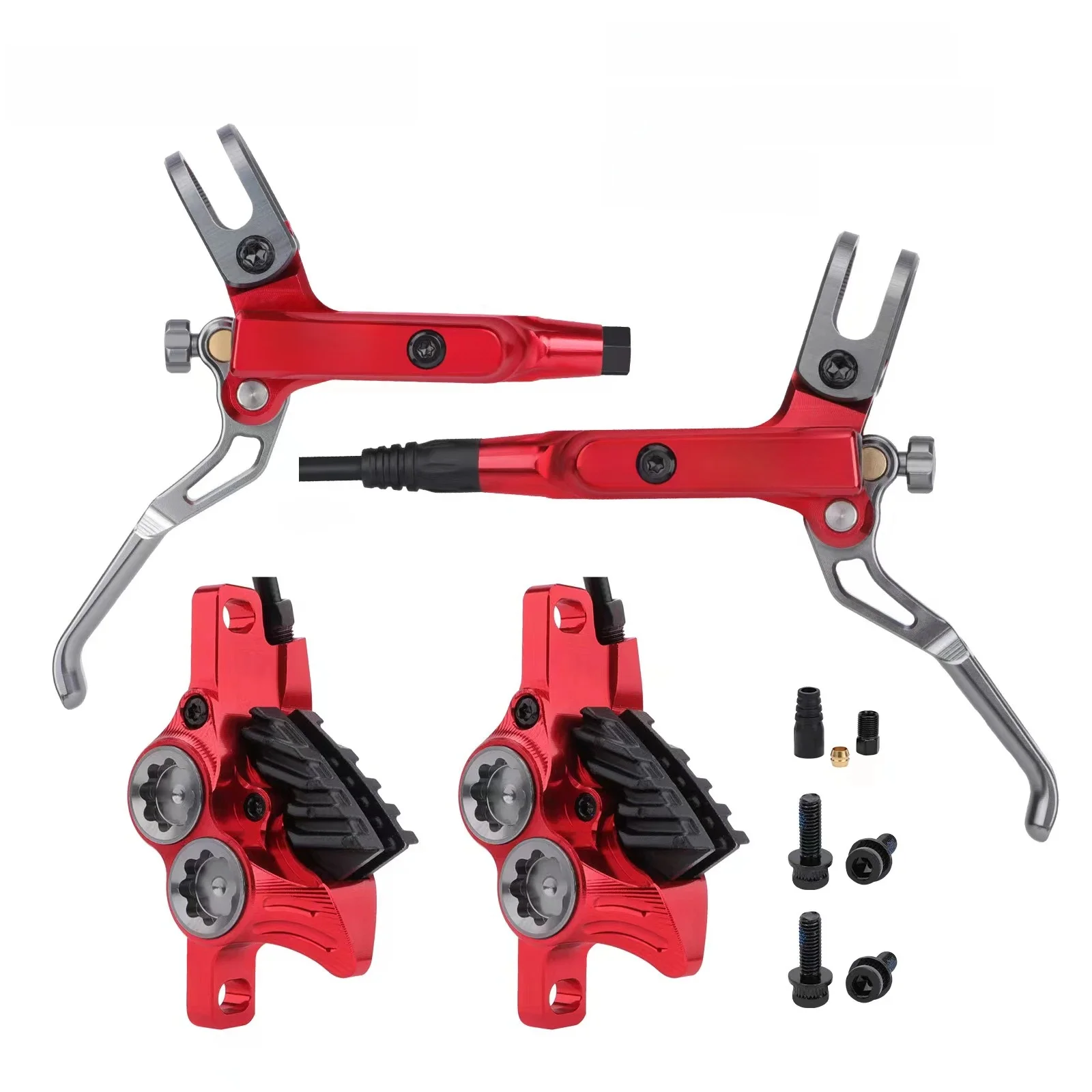 AliExpress IIIPRO E4 Brake Ultralight 4 Piston Bicycle Hydraulic Brake 800/1550mm MTB Brake Cooling Oil Pressure AM DH Road Bike Disc Brake