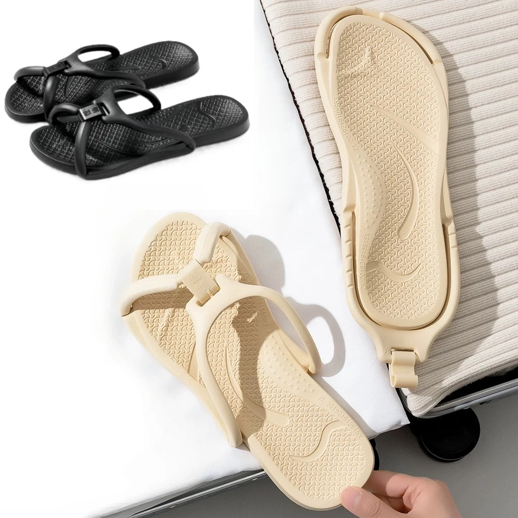 Składane Klapki Podróżne Lekkie Turystyczne Do Walizki Prysznicowe EVA