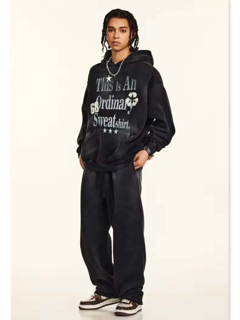 Amirise 332G Slogan Print Vintage Sweatshirts Designer Cloth Y2k Style Harajuku 2025 New Hip Hop Mens clothing Streetwear Hoodie