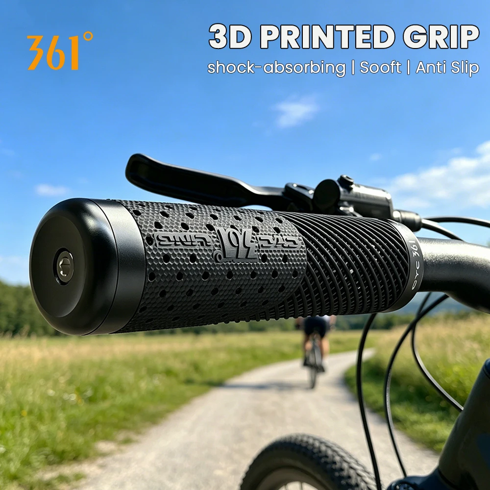 361 Degrees 3D Printed Grips Bicycle Handlebar Cover Ultralight Soft MTB Handles Cuffs for Mountain Folding Bike Bar Fist Parts