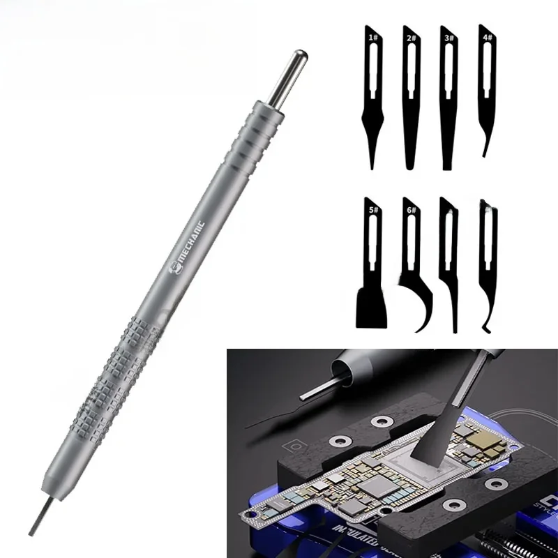 MECHANIK KH-001 antypoślizgowy nóż szybkiego uwalniania boczne usuwanie kleju podważ ostrze telefon PCB płyta główna demontaż narzędzie do naprawy — zdjęcie 2