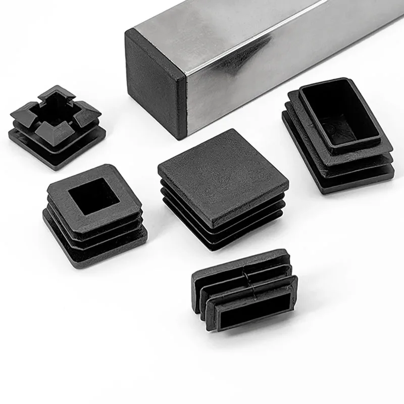 プラスチック製の黒いプラスチック製の毛布,1/4/10ピース,管状管付きキャップ,10x10〜100x200mm