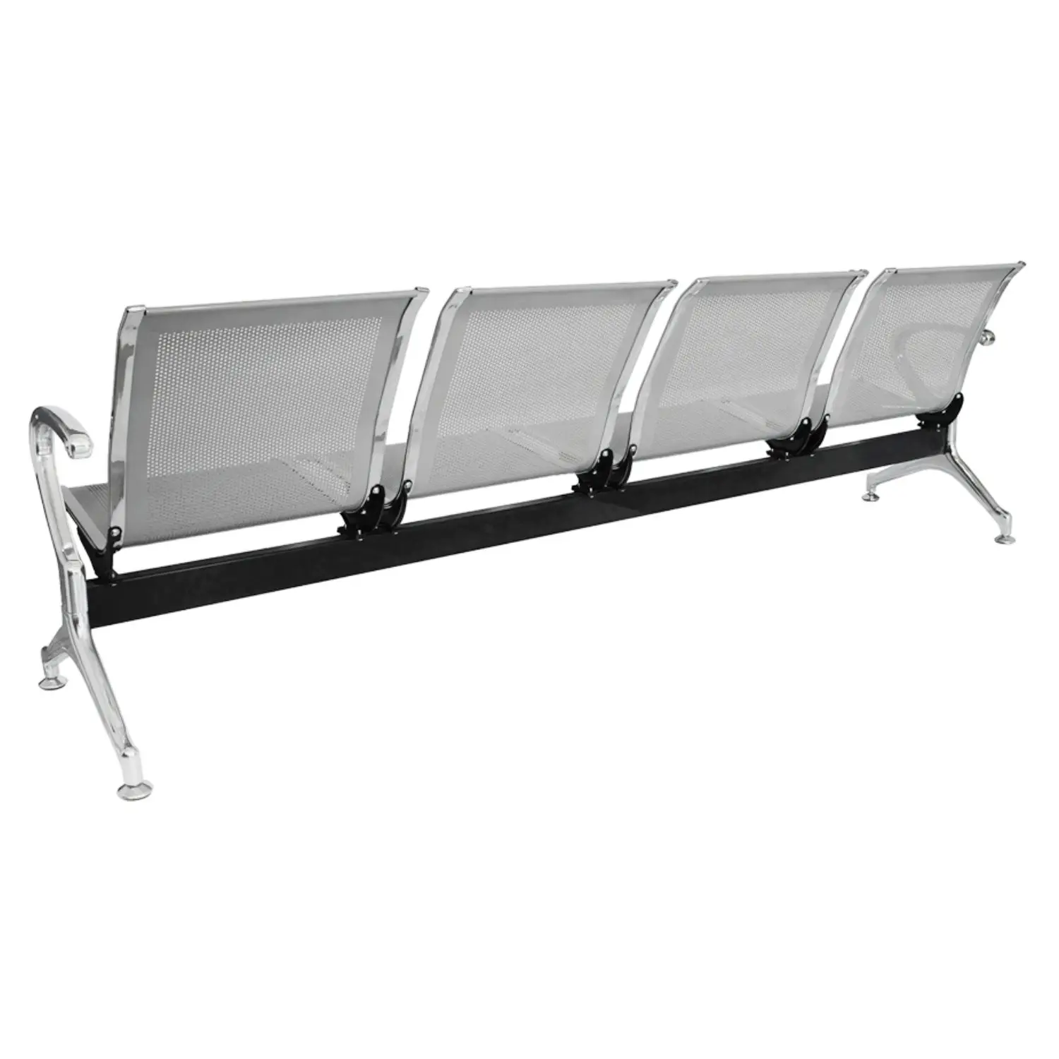 مقعد بلولاندر فولاذي ذو 4 مقاعد، مقعد لغرفة الانتظار، للاستقبال والمكاتب والمستشفى والبنك الخارجي #3