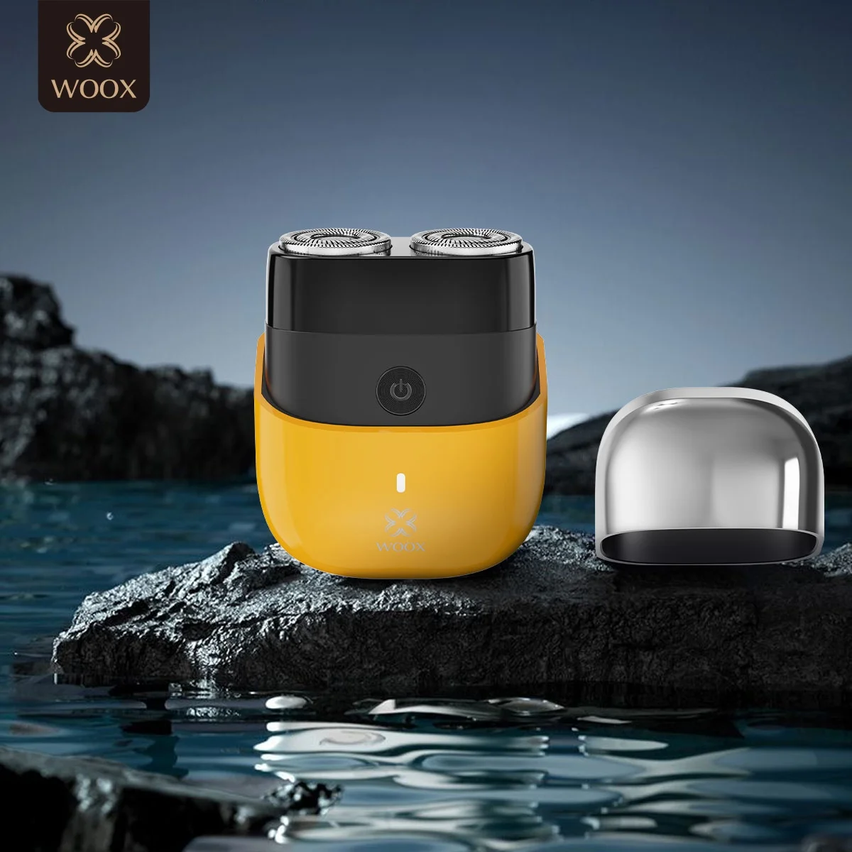 Afeitadora eléctrica portátil para hombre, recortadora de barba y afeitadora, 400 mAh Tipo C Mini afeitadora para el hogar y viajes, 2 cabezales flexibles para uso diario