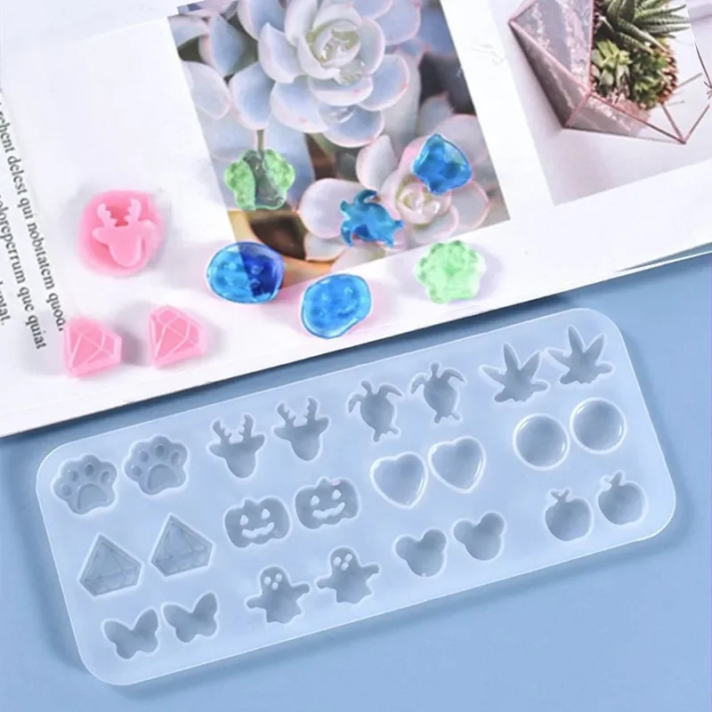 SNASAN Bute koraliki serce gwiazda żywica silikonowe formy Handmade DIY narzędzie do tworzenia biżuterii motylkowy kryształ żywica epoksydowa formy odlewnicze — zdjęcie 2