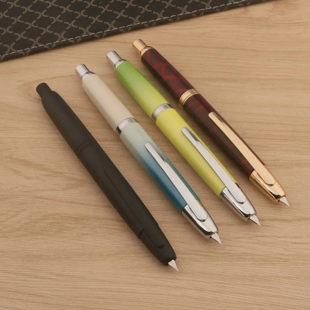 Nowy JinHao 10 pióro wieczne naciśnij matowy czarny F/EF stalówka biurowe artykuły szkolne prezent długopisy atramentowe — zdjęcie produktu 7