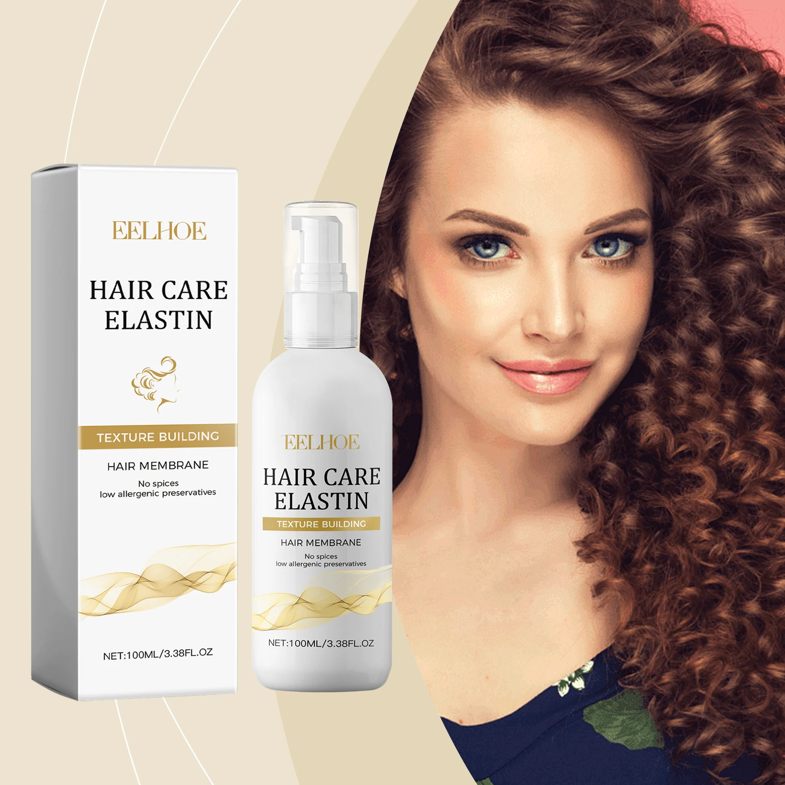 

Curl Defining Cream Strengthen Hair Environmental Protection Scalp Health Reduce Hair Irritation Conditioning Hair Care Elastin