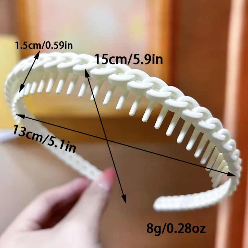 1/5pcs Solid Color Acrylic Headbands for Women Elegant Daily Wear Hairband Fashion Girls Wash Face Hair Hoop Not Easy To Break