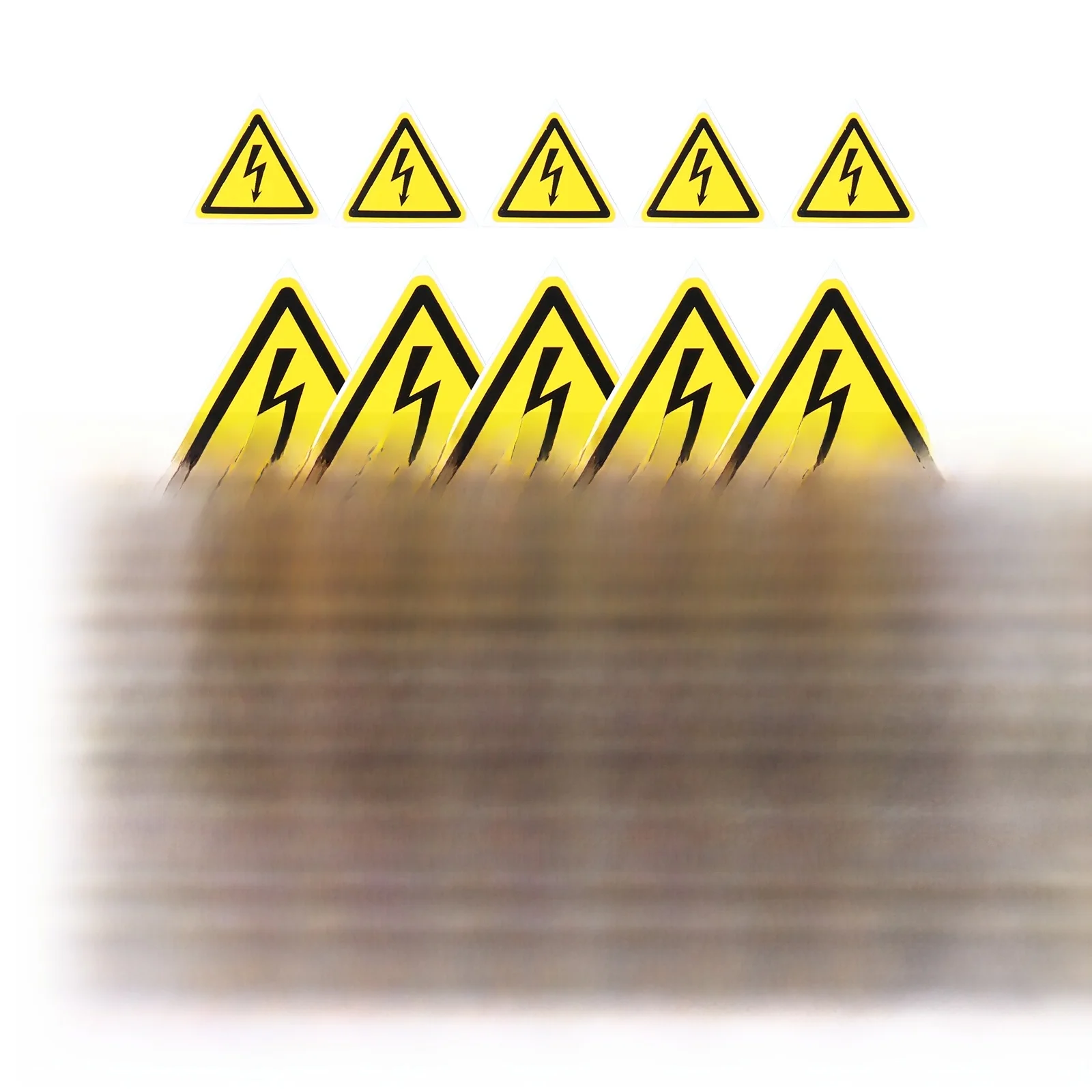 Autocollant Adhésif Anti-Danger pour Choc Électrique, en PVC, Étanche, 25/50/100mm, 5 Pièces