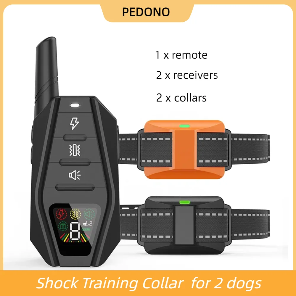 

Dog Training Collar with Remote for 2 Dogs Beep Vibration Static Shock 2-Channel Dog Electric Collar for Small Medium Large Dogs