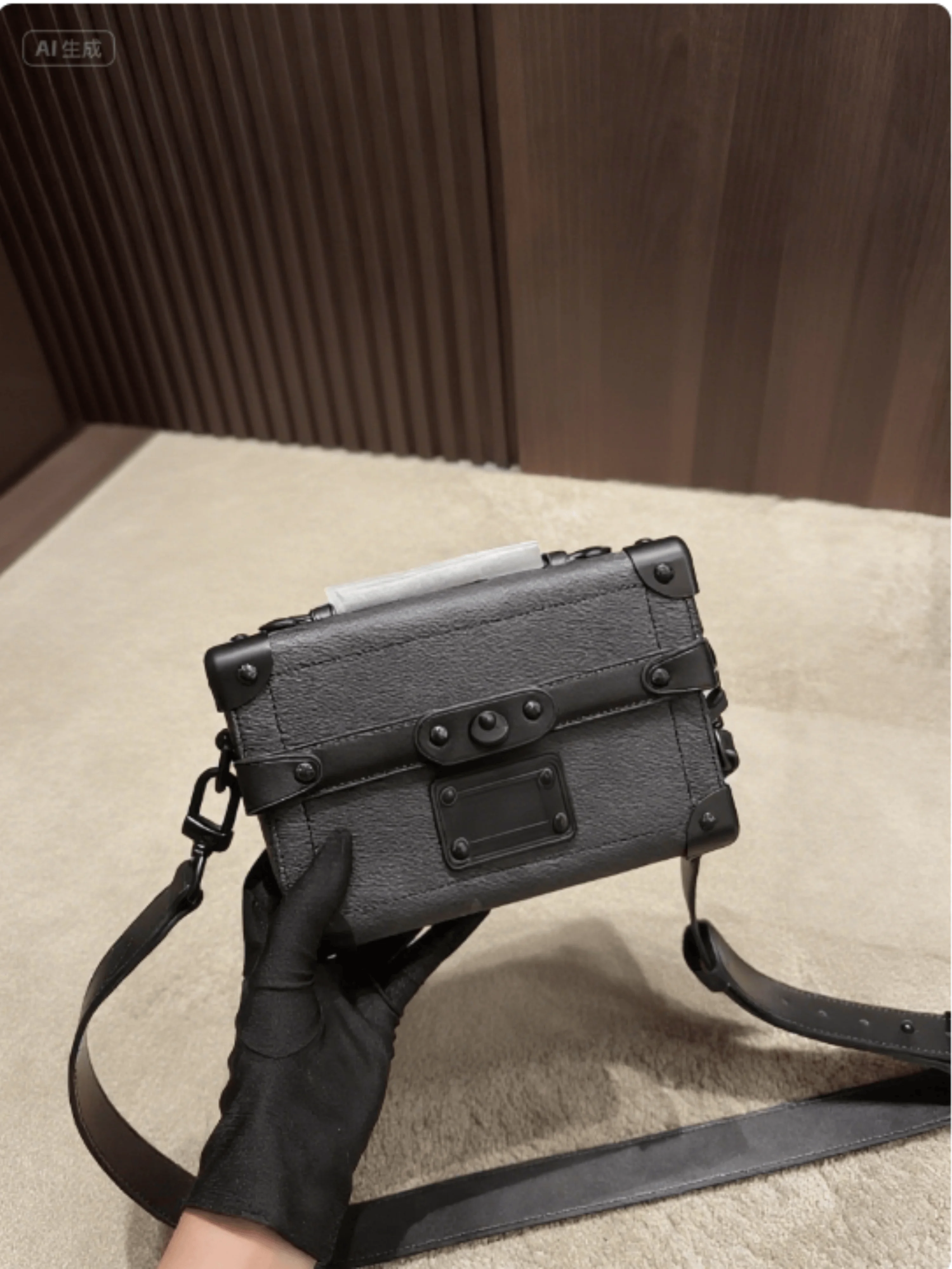 

2025 женская сумка-коробка, новая модная парусиновая кожаная сумка в стиле ретро, нежная универсальная повседневная женская сумка 20*13 см