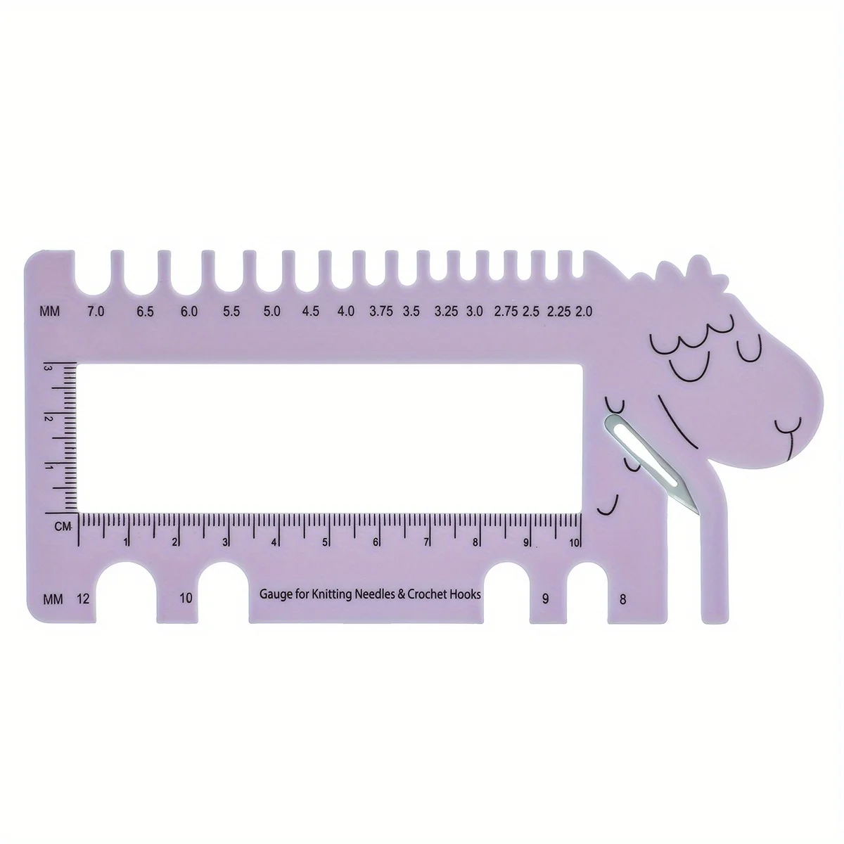 1 Piece Of Brand-New ABS Plastic Crochet Tool With Various Styles, Including A Measuring Ruler And A Knitting Gauge