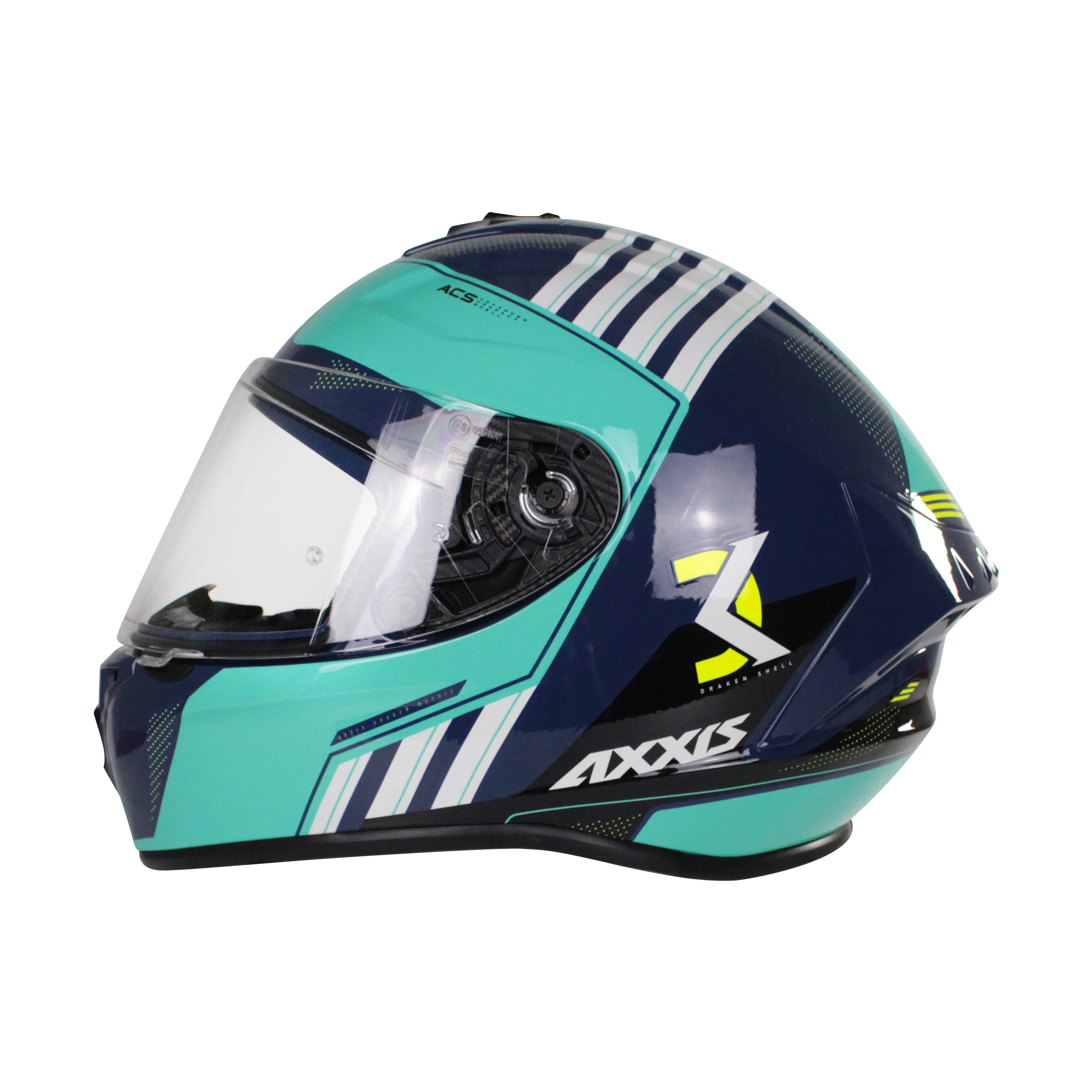 Axxis FF112C Draken S Mythic-full-face helmet motorcyclist Draken, blue-turquoise. Size S to XL motorcycle