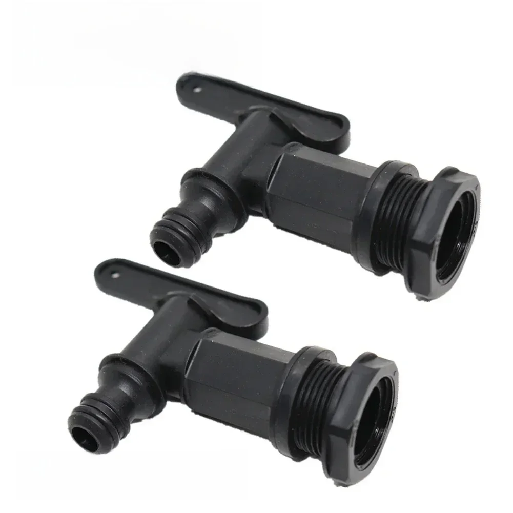 2 pièces 3/4 pouces robinet jardin baril d'eau réservoir bec vannes remplacements IBC baril eau bout à bout robinet pluie baril réservoir d'eau