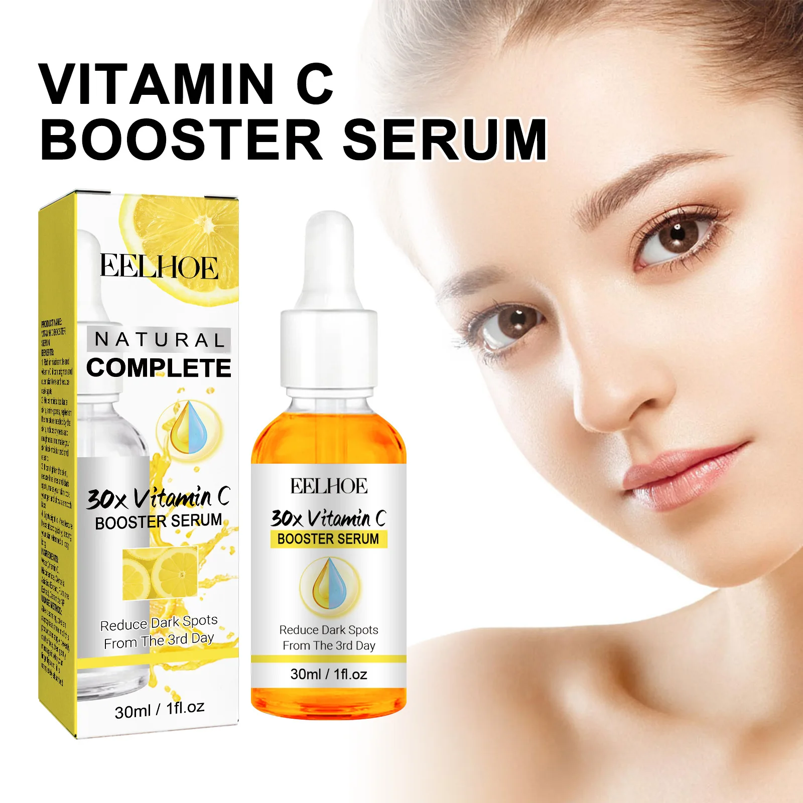 Eelhoe 30 مللي VC مصل تفتيح البشرة تحسين بلادة ترطيب إزالة الجلد الداكن السلس بشرة الوجه ترطيب جوهر العناية بالوجه #1