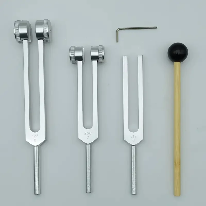 Chakra-Heilungs-Stimmgabel-Set, Stimmgabeln aus Aluminiumlegierung 128 Hz, 256 Hz, 512 Hz für Klangheilungstherapie, Yoga, Meditation – Detail 8