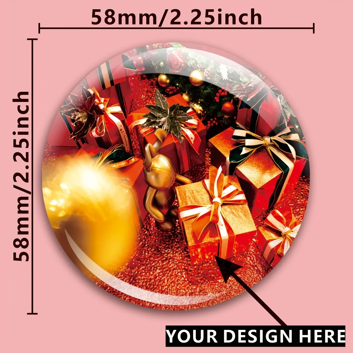 Custom Badge Photo/Logo/Text, Glossy Reflective Laminated Round Pin Badge, a Fun Gift for Both Men and Women, Custom Round Badge