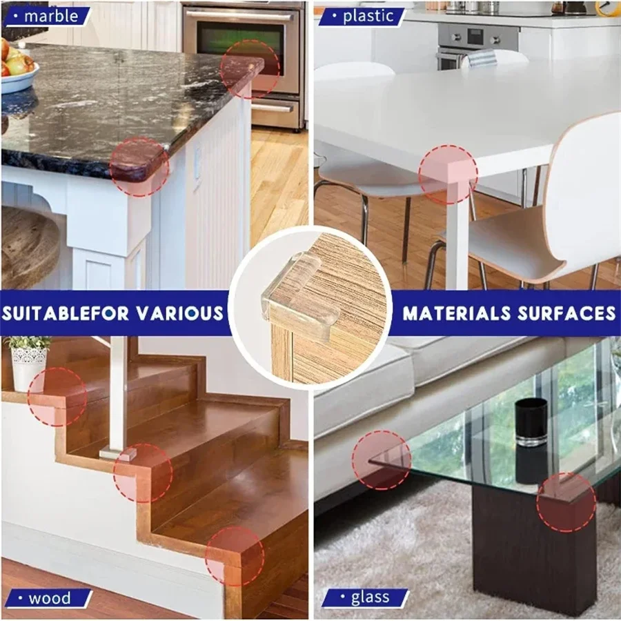 4/10/16 قطعة ركن سلامة الطفل سيليكون حامي الجدول لينة شفافة الأطفال المضادة للتصادم ركن حافة حماية الحرس