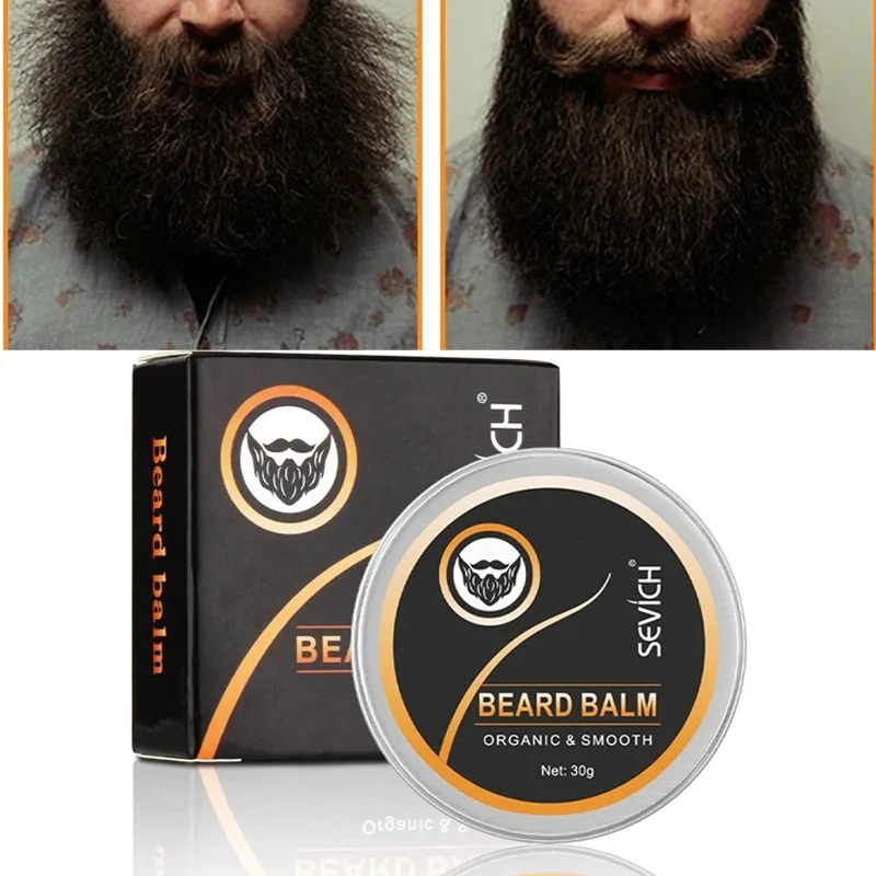 Natural Beard Balm Wax Moisturizing Smoothing Dashing สุภาพบุรุษเครา Groomed Charming Beard Styling Professional Care ครีม