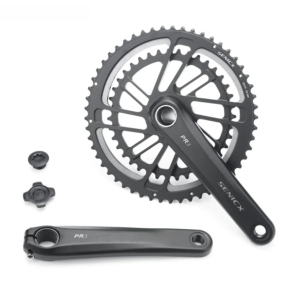 AliExpress SENICX Road Bike PR3 Crankset 165 170 175mm 46-30T 50-34T 52-36T 53-39T Chainring for Road Folding Bike 10 /11/12 Speed BB24MM