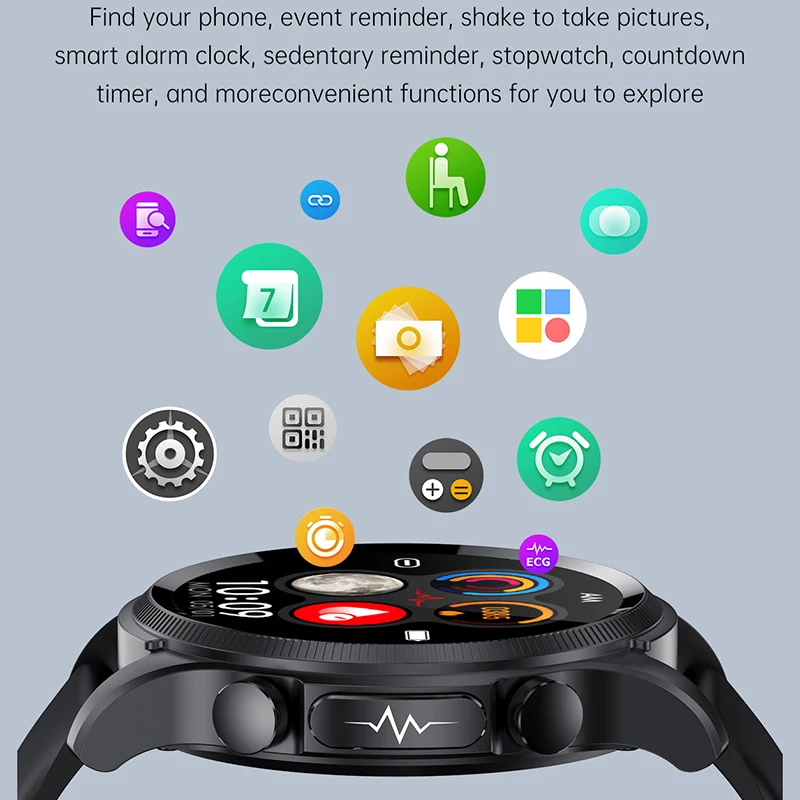 2025 جديد الرجال ساعة ذكية ECG معدل ضربات القلب ضغط الدم SpO2 مراقبة النوم 1.39 ''تتبع اللياقة البدنية ساعة رياضية لنظام iOS أندرويد #6