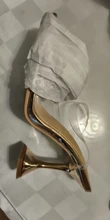 Elegant PVC Transparent Sequined Bowknot Women High Party Prom Shoes Low Heel Pumps main image 0